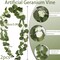 2 Pcs 6 ft Spring & Summer White Geranium Garland – Artificial Floral Vine for Porch, Mantle, Table Centerpiece, Farmhouse, Wedding & Outdoor Decor, UV-Resistant Hanging Flowers